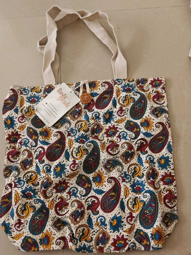 Boho Paisley Print Tote Bag