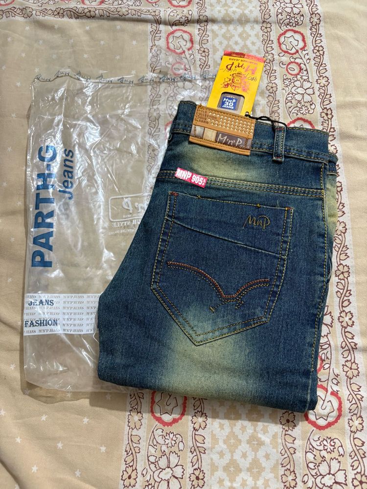 Men Blue Mud Washed Jeans