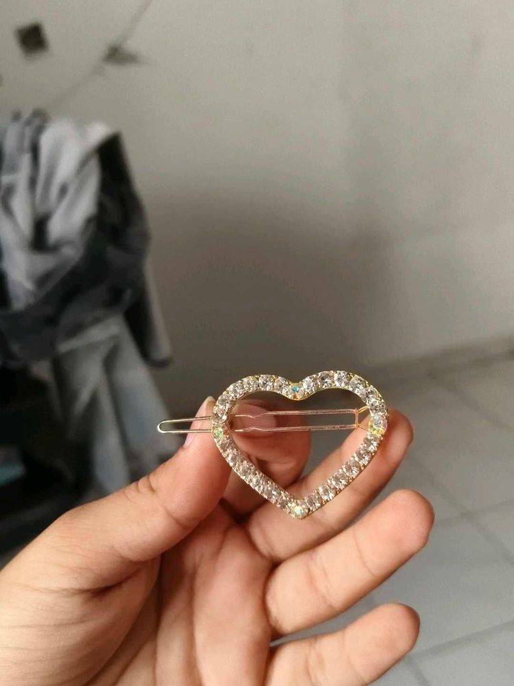 Sparkling Heart Hair Clip