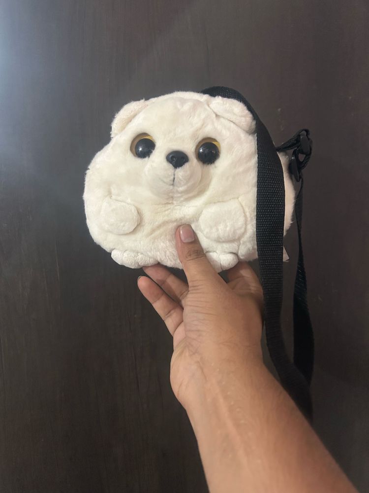 Cute Plush Bear Crossbody Bag