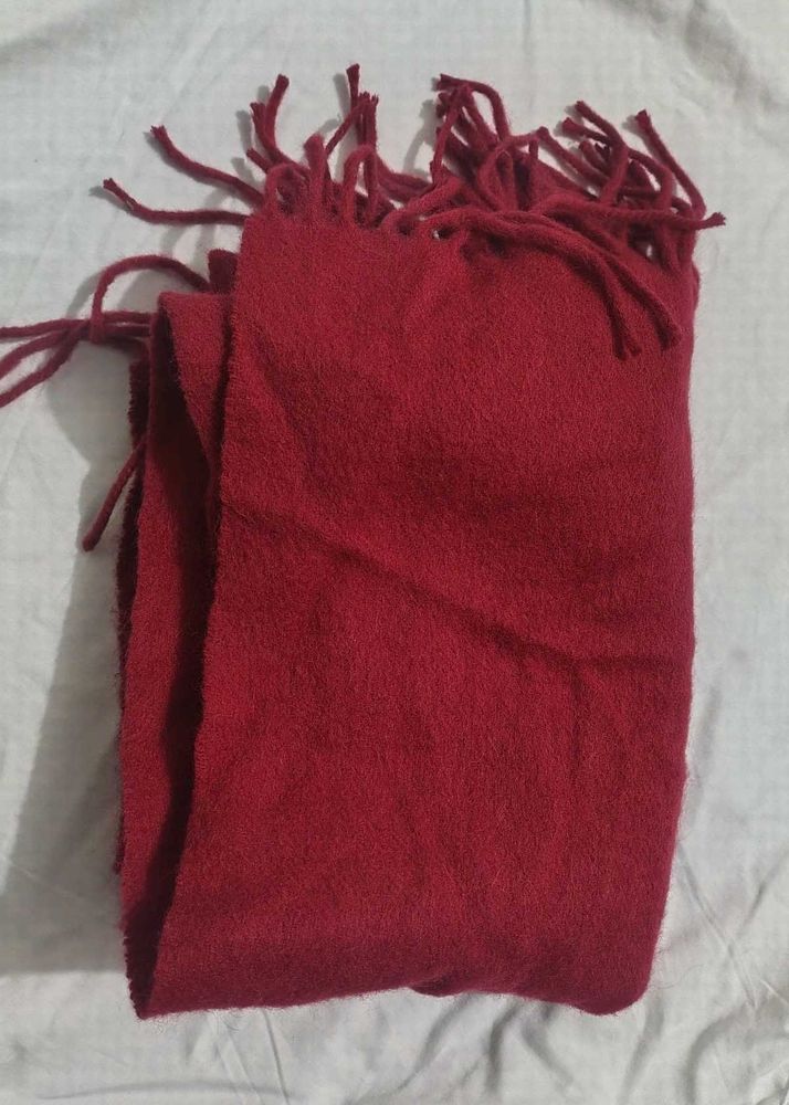 Red Fringe Scarf