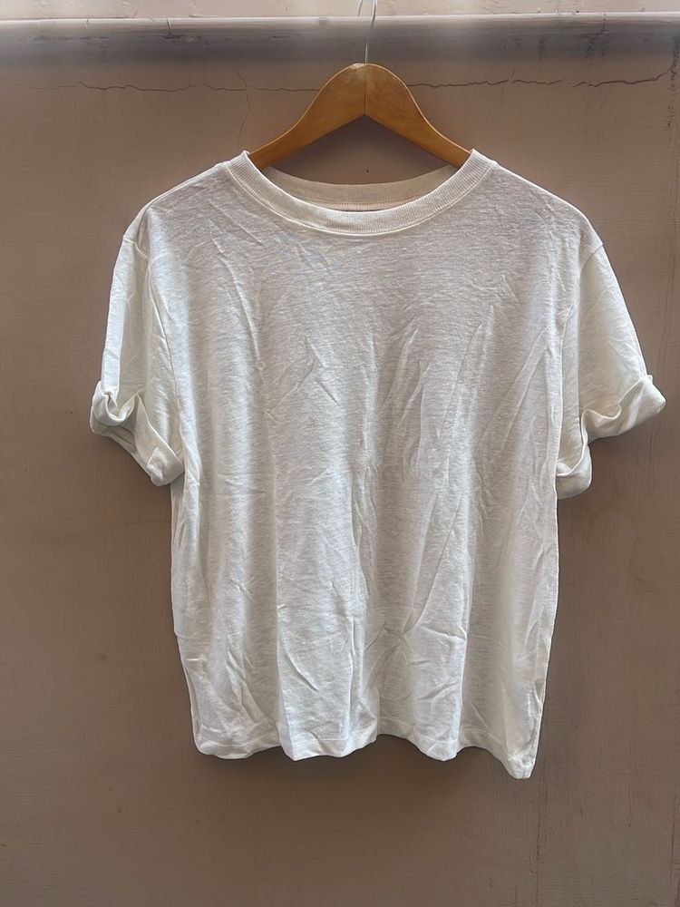 Classic White Crew Neck T-Shirt