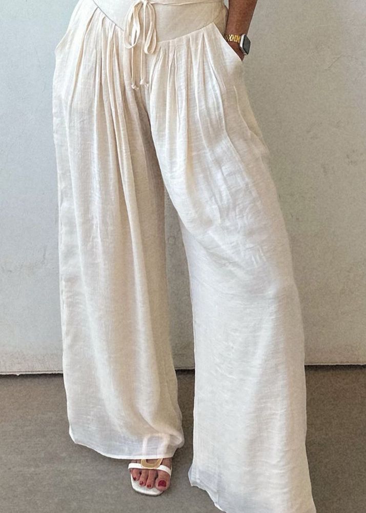 Wide Leg White Pants