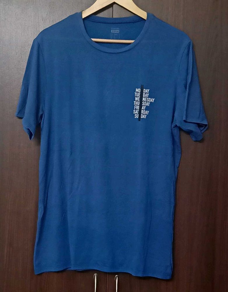 Men's Blue Graphic T-Shirt