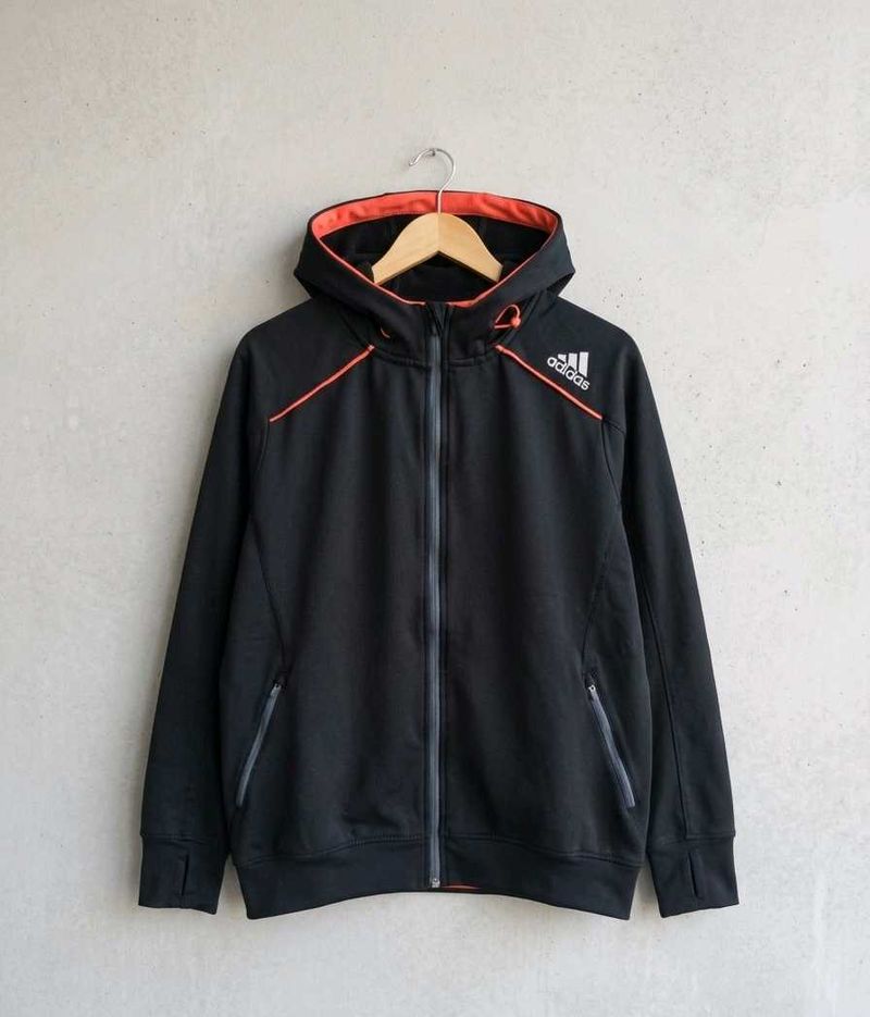 Adidas Black Zip-Up Hoodie Jacket