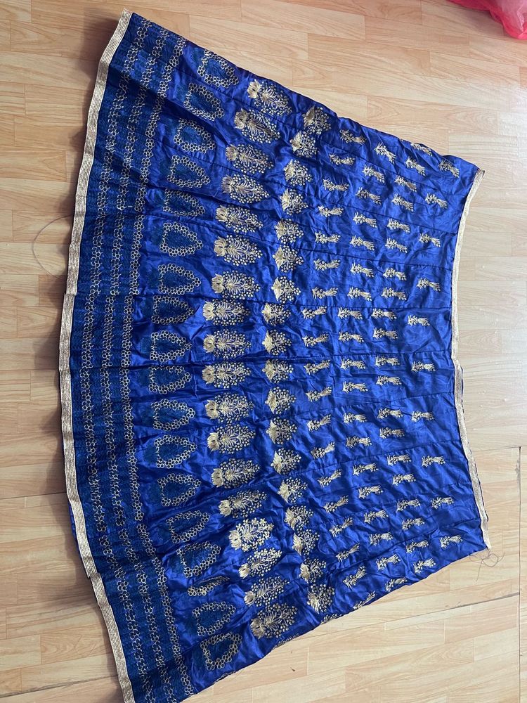 Royal Blue Embroidered Lehenga