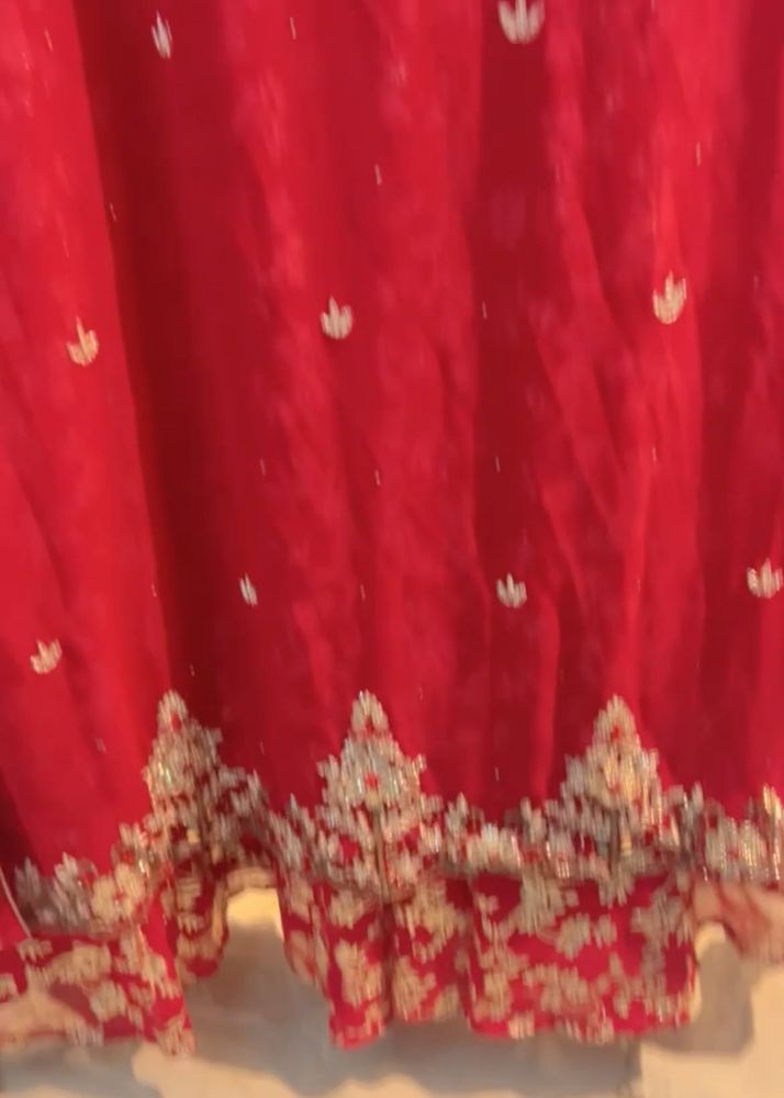Stunning Red Embroidered Lehenga Choli