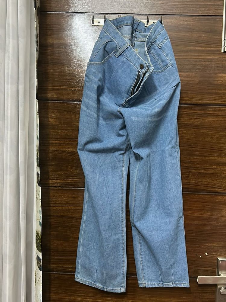 Light Wash Wide Leg Jeans