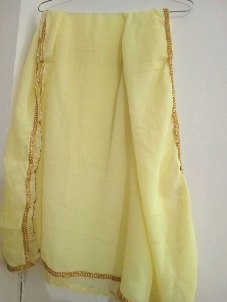Light Yellow , pink, orange Dupatta