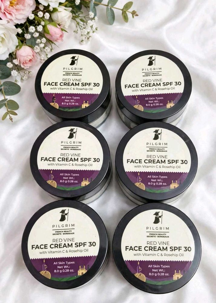 Pack of 6 💖 Pilgrim Red Vine Face Cream with Vita
