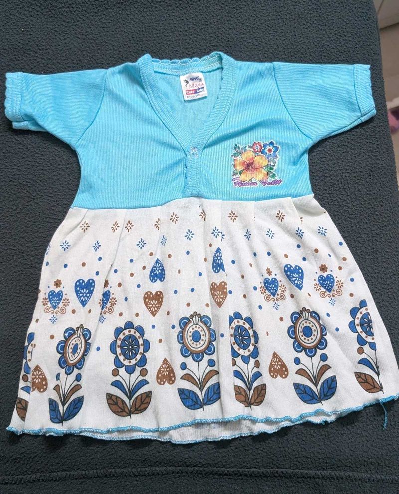 💙 Cute Baby Girl Cotton Frock
