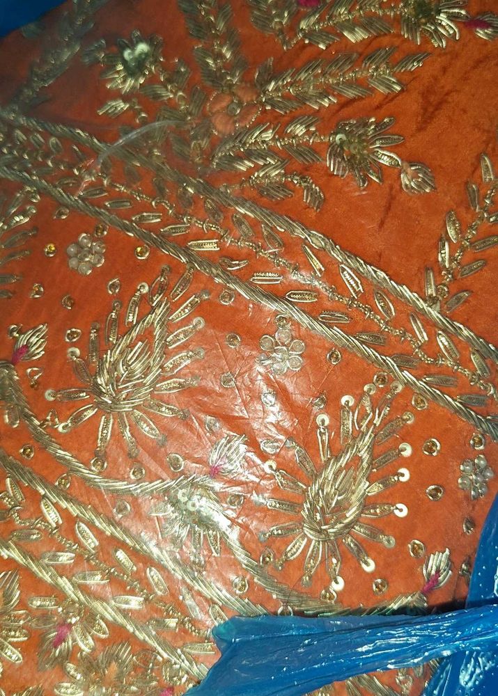 orange lehanga