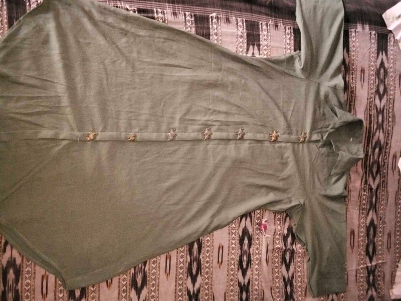 ✨ Elegant Sage Green A-Line Kurti | Soft Fabric |