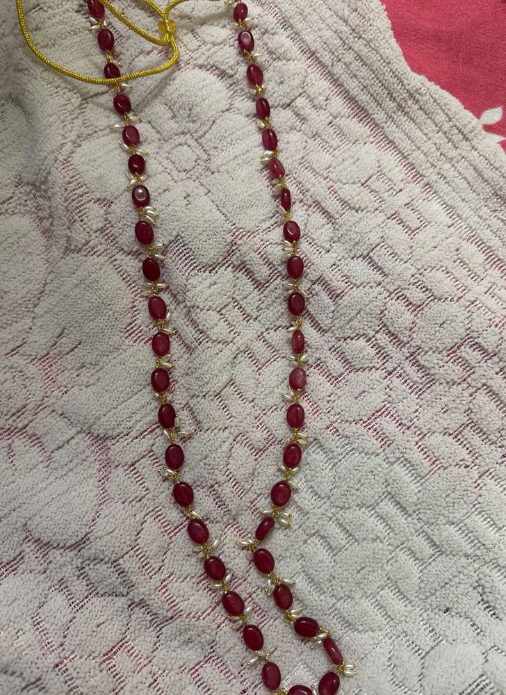 onex Elegant Ruby, Pearl Necklace