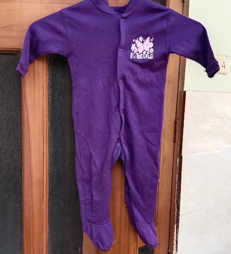 Purple Baby Romper