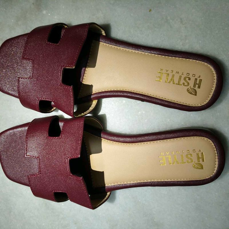 FIXED PRICE Maroon Flat Sandals for Women