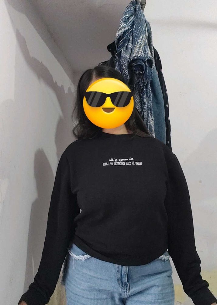 Black Graphic Sweatshirt