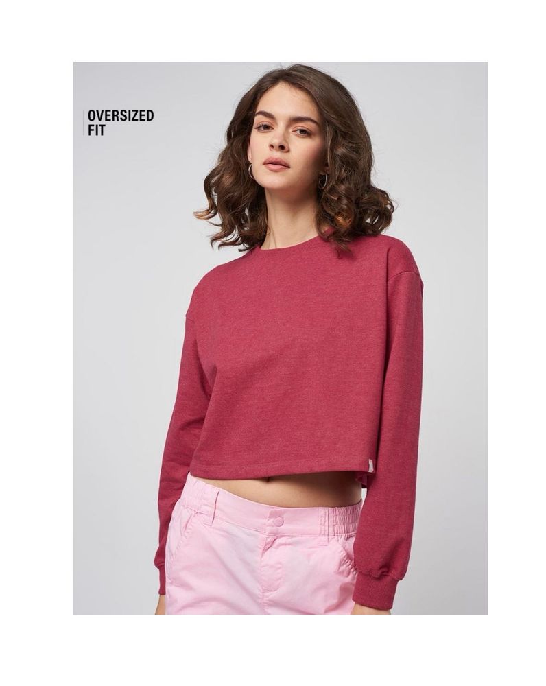 Oversized Fit Cropped Sweatshirt