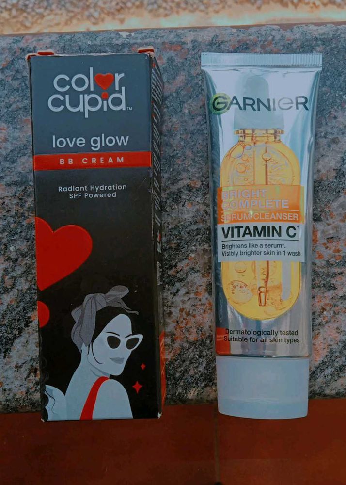 Garnier Serum Cleanser and Color cupid BB Cream