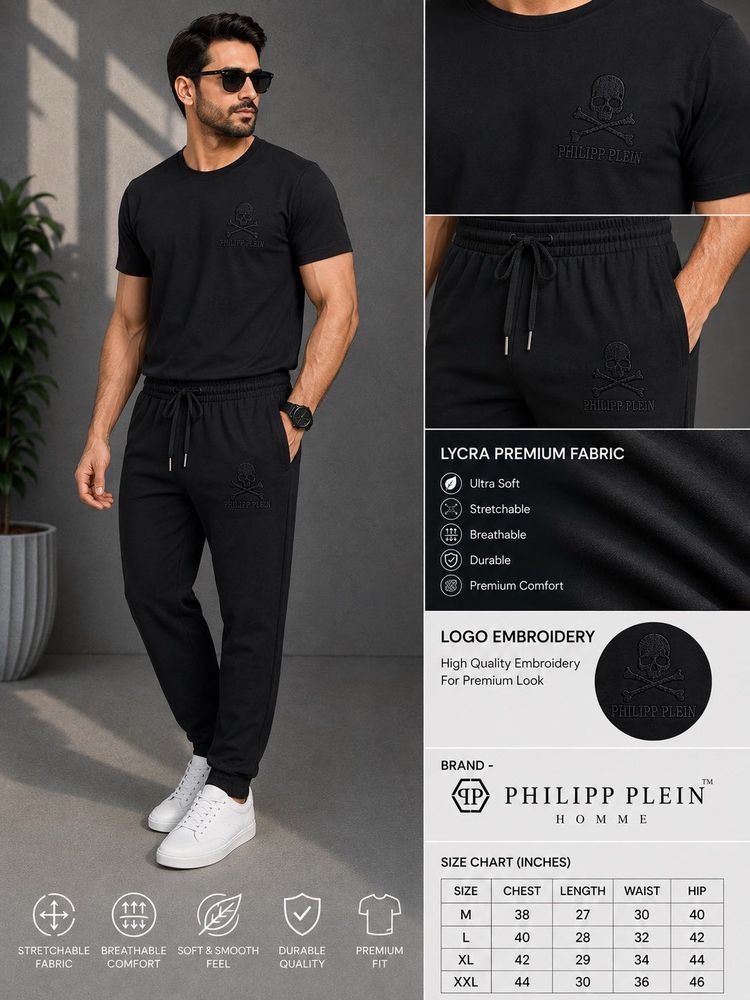 Philipp Plein Homme Black Tracksuit Set