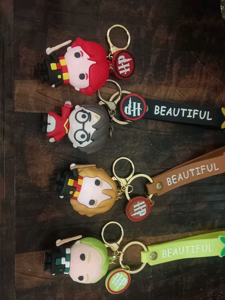 Cute Harry Potter Character Keychains (Set of 4)