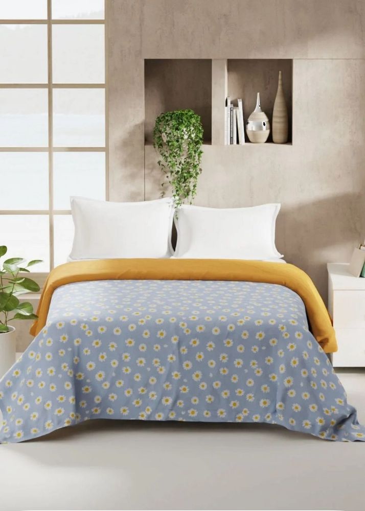 [CLEARANCE] KOPA Blue Floral Cotton 120GSM Dohar