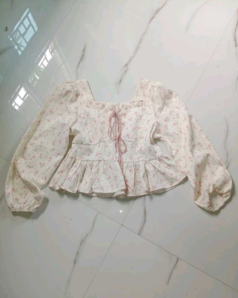 coquette floral top