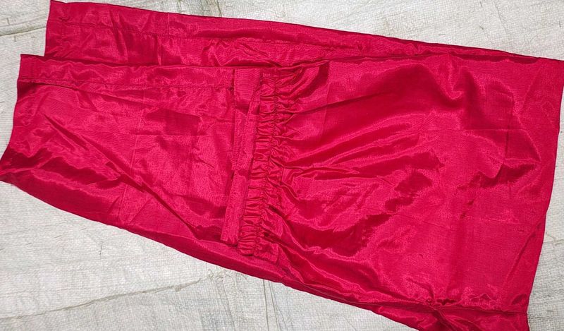 Vibrant Red Silk Palazzos