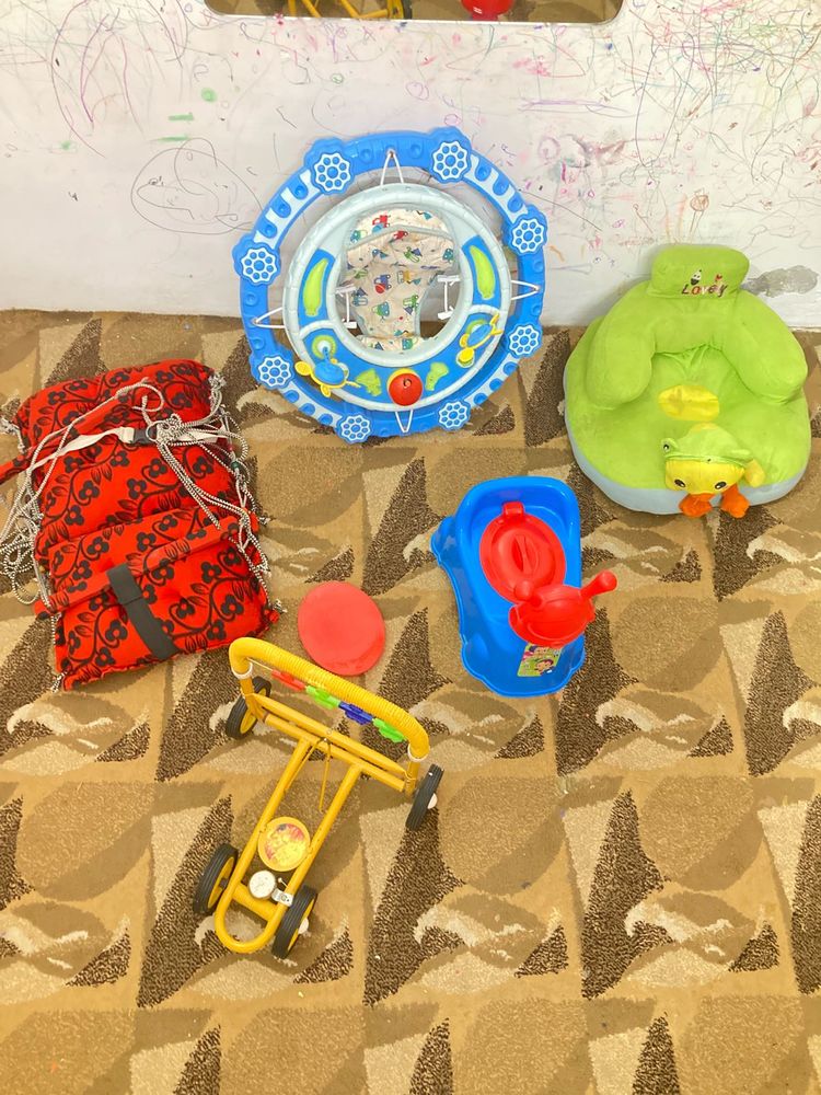 5-item-Gaduna,Walker,cradle,babySofa,PottyCumChair