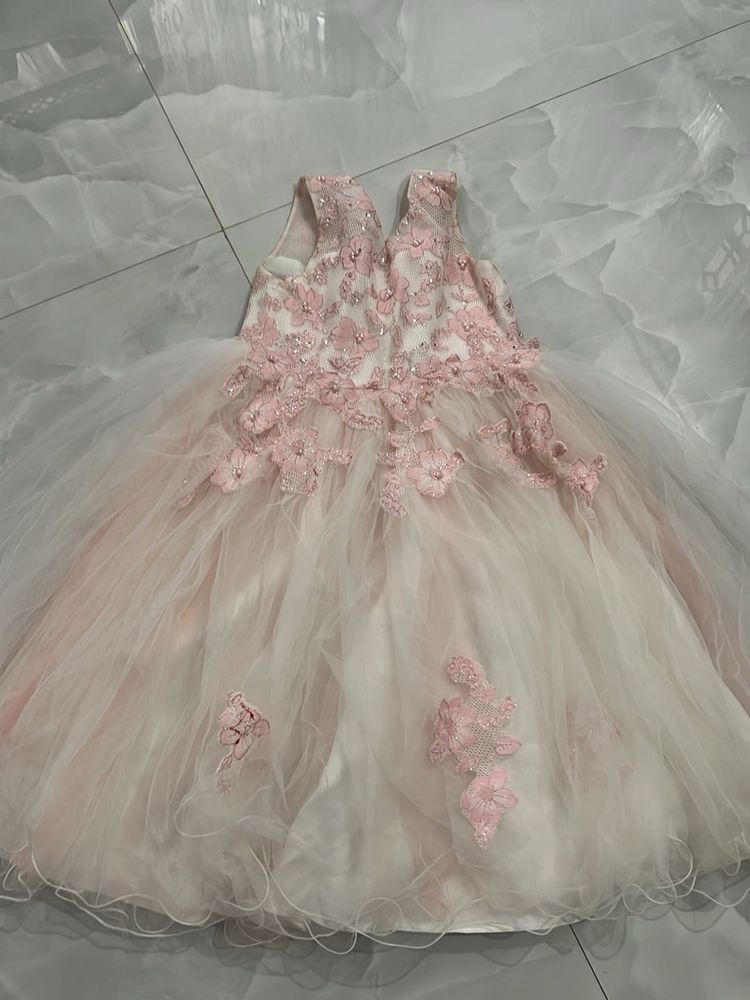Beautiful Pink frock with florals