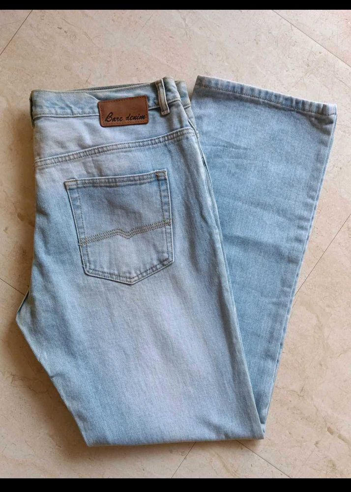 Light Wash Denim Jeans for Men