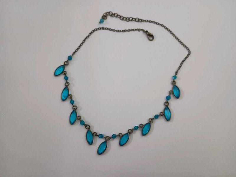 Blue Crystal Pendant Necklace