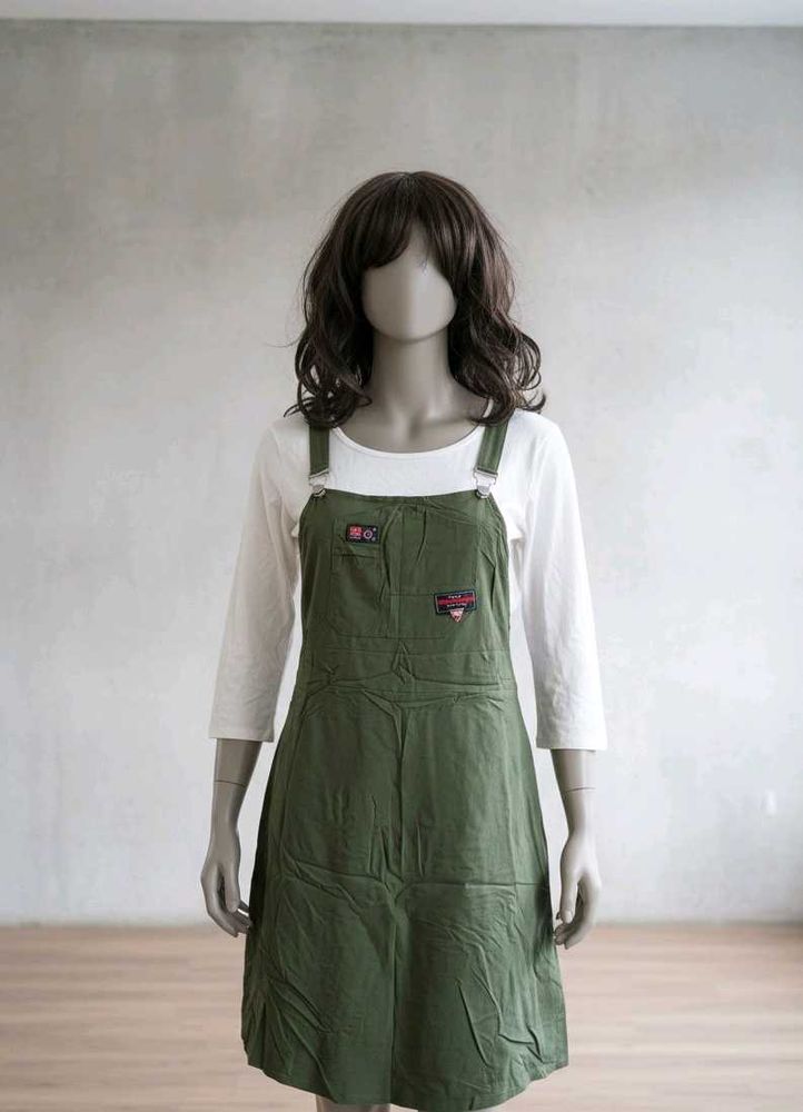 Olive Green Overall Dungree