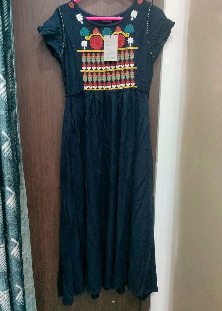 Embroidered Midi Dress - New with Tags!