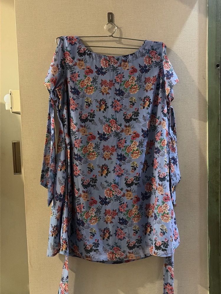 Lavender Floral Mini Dress