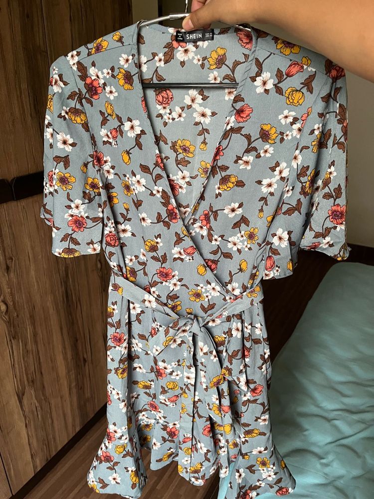 Shein Wrap Up Floral Dress