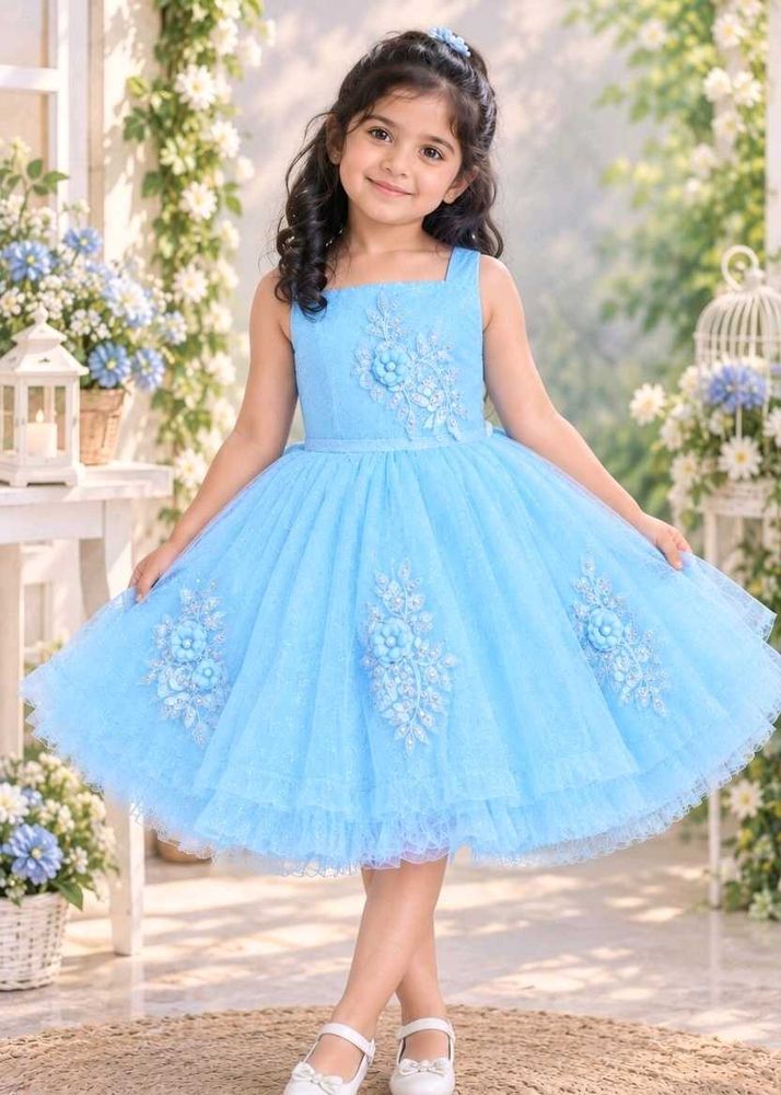 Cindrella Blue shimmery Party Dress