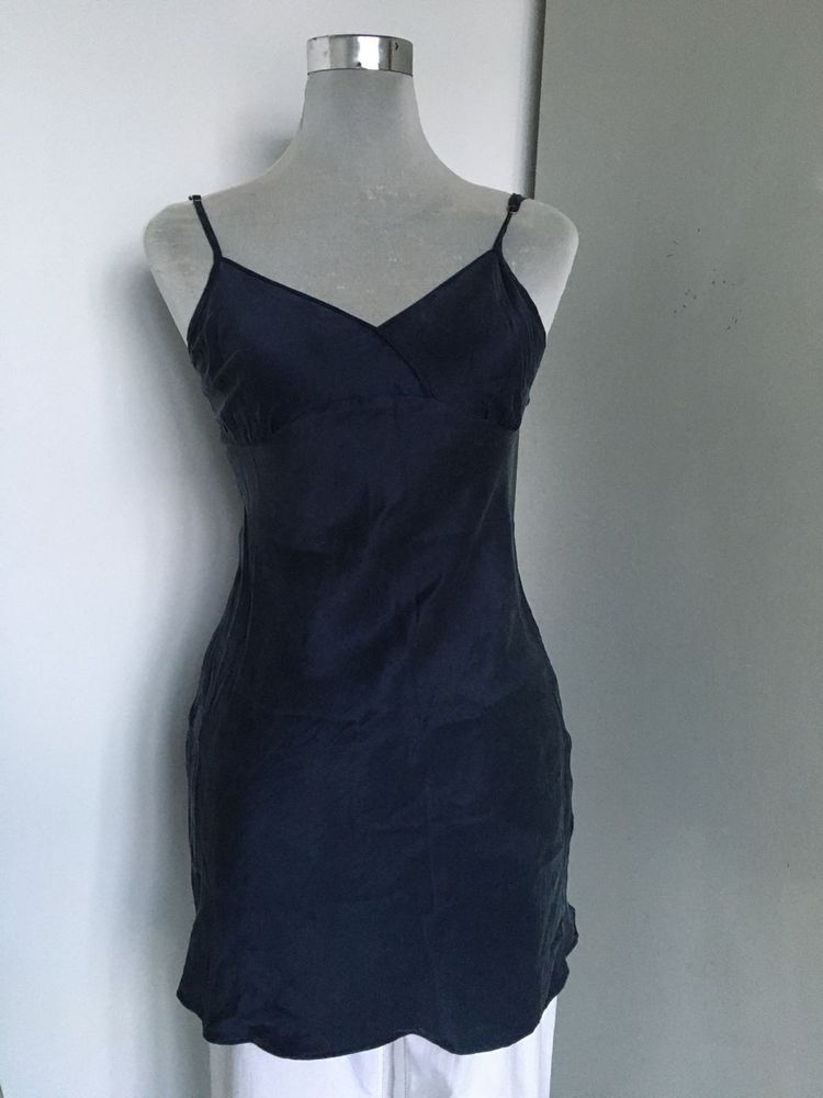 Sleek Navy Slip Dress