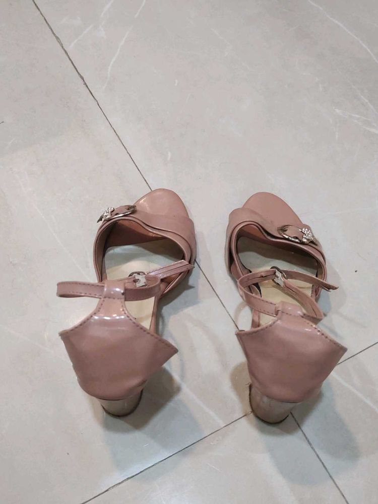 Elegant Pink Block Heels