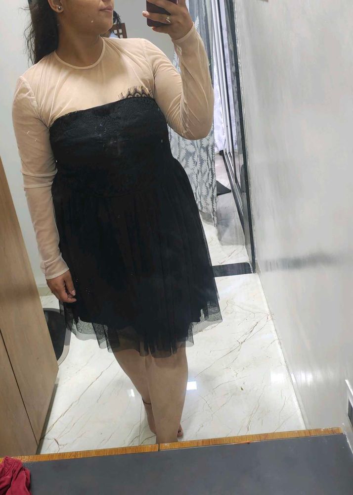 Net And Lace Prom Dress