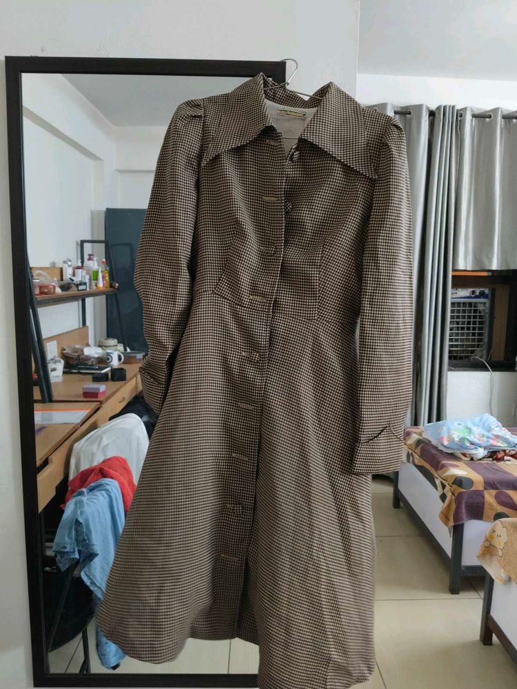 Vintage Houndstooth Trench dress