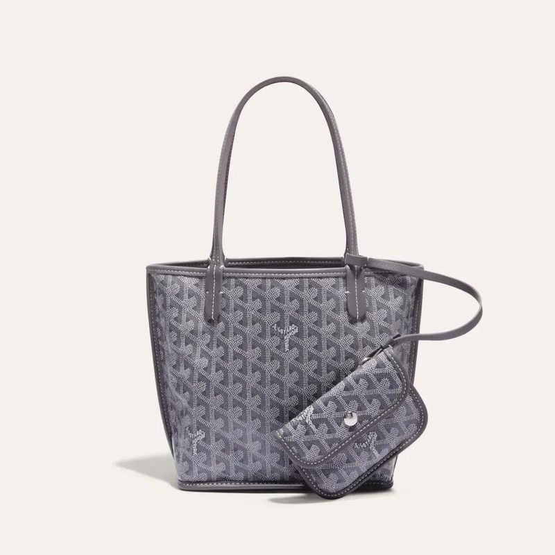 Goyard Grey Tote Bag with Pouch
