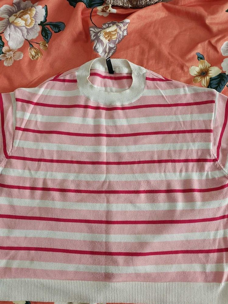 Pink Striped Top