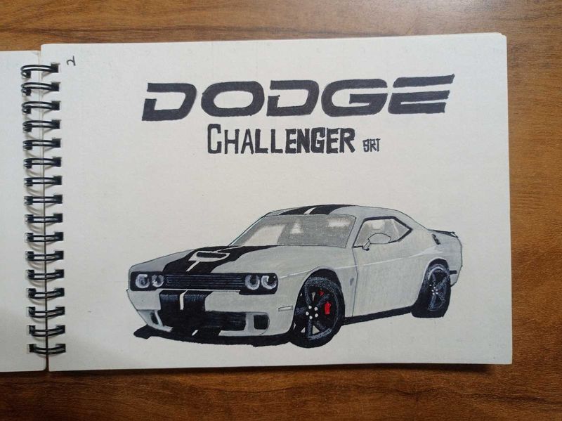 Dodge Challenger SRT Drawing