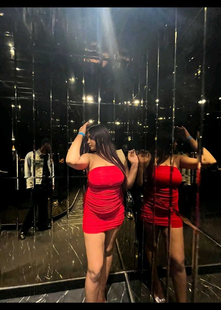 Stunning Red Strapless Bodycon Dress