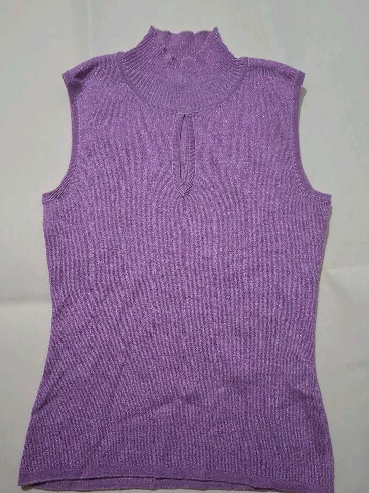 Sleeveless Turtleneck Top