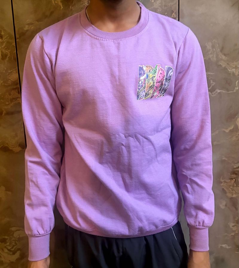 Unisex Purple Graphic Sweatshirt