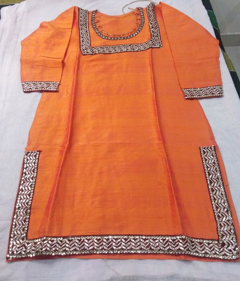Women Orange Kurti
