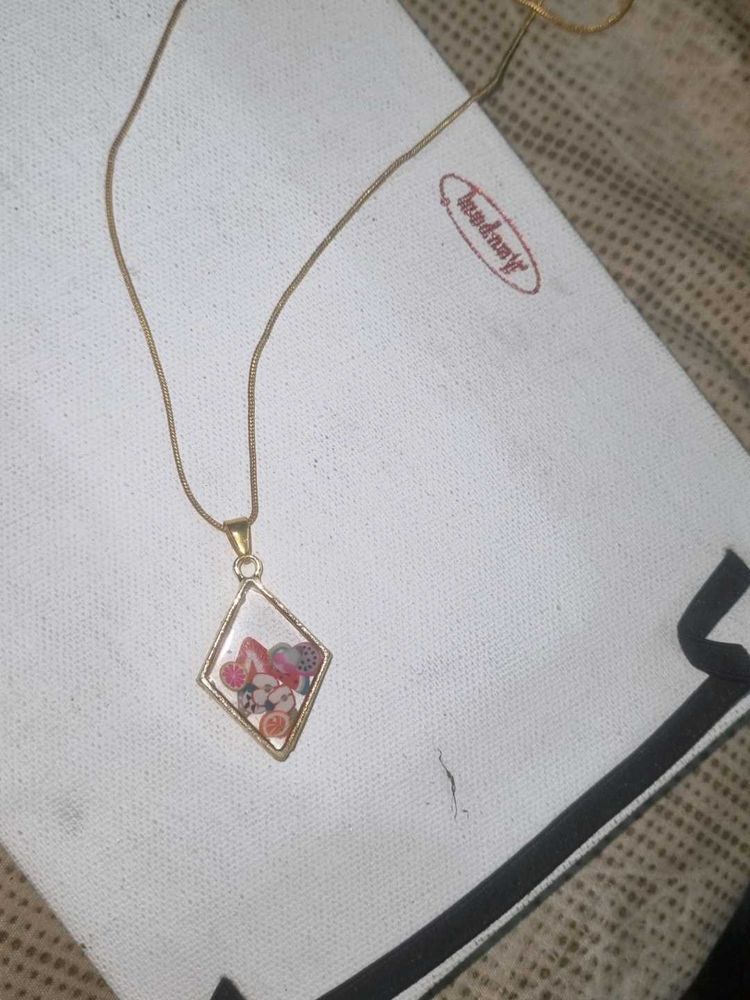 Unique Fruit Resin Charm Necklace