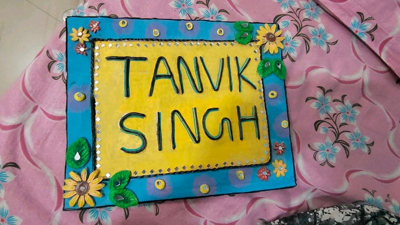 Customizable Name Plate for Home
